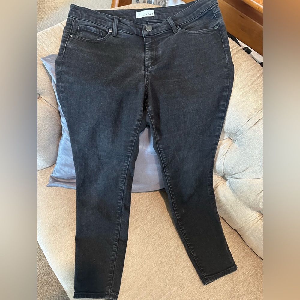 LOFT Women's Charcoal Skinny Jeans